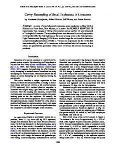 Cavity Decoupling of Small Explosions in Limestone