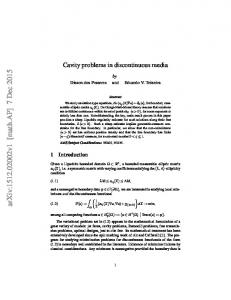 Cavity problems in discontinuous media