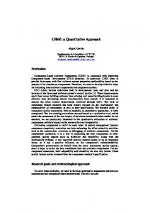 CBSE: a Quantitative Approach - CiteSeer