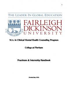 CC Practicum Internship Handbook