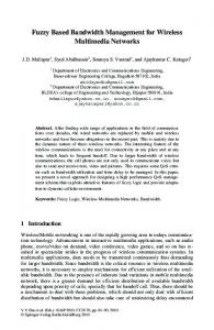 CCIS 70 - Fuzzy Based Bandwidth Management for ... - Springer Link