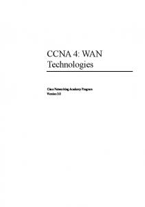 CCNA 4: WAN Technologies