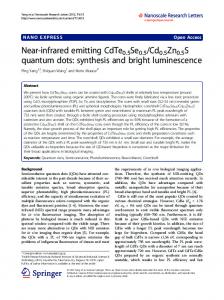 Cd0.5Zn0.5S quantum dots