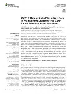 CD4+ T Helper Cells Play a Key Role in