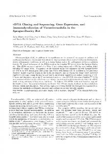 cDNA Cloning and Sequencing, Gene Expression ...