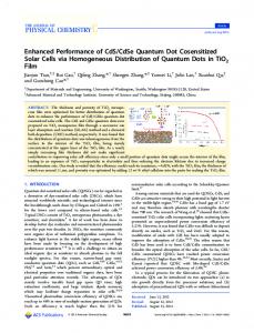 CdSe Quantum Dot Cosensitized