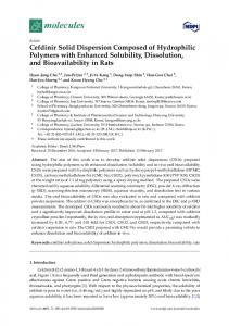 Cefdinir Solid Dispersion Composed of