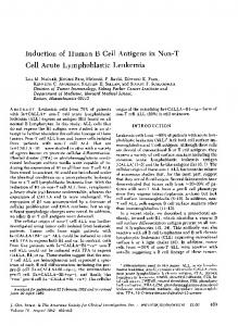 Cell Acute Lymphoblastic Leukemia - JCI