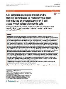 Cell adhesion-mediated mitochondria transfer