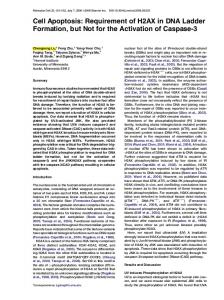 Cell Apoptosis: Requirement of H2AX in DNA Ladder ... - Cell Press