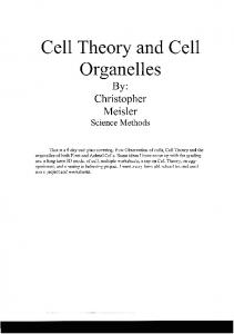 Cell Theory and Cell Organelles - Bemidji State University
