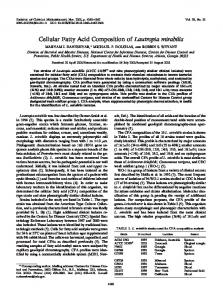 Cellular Fatty Acid Composition of Lautropia mirabilis