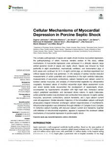 Cellular Mechanisms of Myocardial Depression in ... - Semantic Scholar