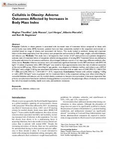 Cellulitis in Obesity - SAGE Journals