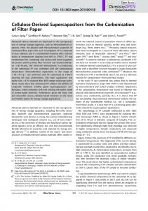 Cellulose‐Derived Supercapacitors ... - Wiley Online Library