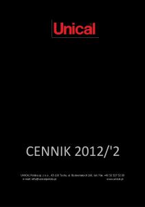 Cennik Unical - Informator Budownictwa