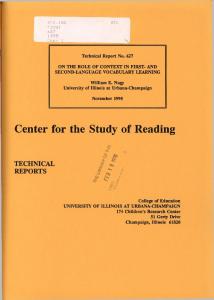 Center for the Study of Reading - Core