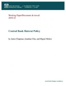 Central Bank Haircut Policy - Bank of Canada