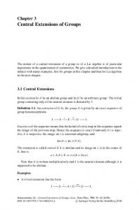 Central Extensions of Groups