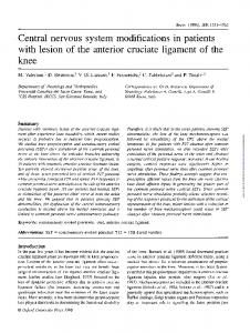 Central nervous system modifications in patients with