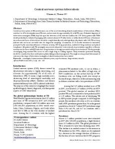 Central nervous system tuberculosis