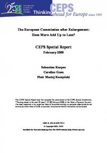 CEPS Special Report - Archive of European Integration