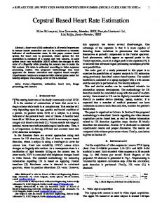 Cepstral Based Heart Rate Estimation