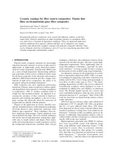 Ceramic coatings for fiber matrix composites: Titania thin films on ...