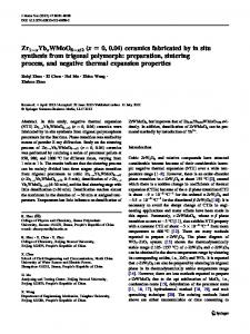 ceramics fabricated by in situ synthesis from trigonal ... - Springer Link