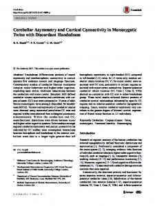 Cerebellar Asymmetry and Cortical Connectivity in Monozygotic ... - Core