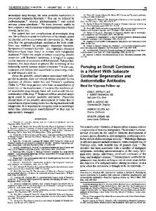 Cerebellar Degeneration and - NCBI