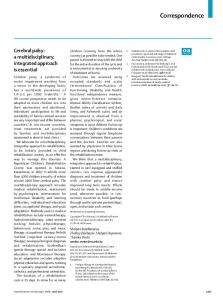 Cerebral palsy - The Lancet