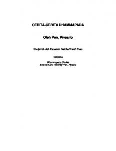 CERITA-CERITA DHAMMAPADA Oleh Ven. Piyasilo