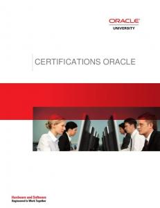 Certifications Oracle