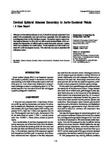 Cervical Epidural Abscess Secondary to Aorto ... - KoreaMed Synapse