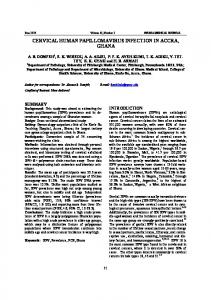 CERVICAL HUMAN PAPILLOMAVIRUS INFECTION IN ACCRA, GHANA