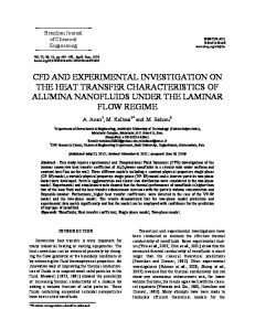 CFD and Experimental Investigation on the Heat Transfer - SciELO