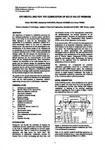 CFD Biomass Combustion - CiteSeerX