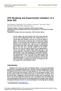 CFD Modeling and Experimental Validation of a Solar Still