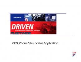 CFN iPhone Site Locator Application