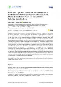 Chaff Thermal Insulation Panel for Sustain - MDPI