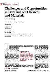 Challenges and Opportunities in GaN and ZnO Devices ... - IEEE Xplore