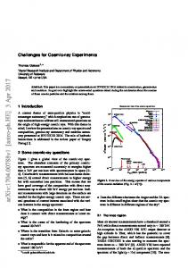 Challenges for Cosmic-ray Experiments