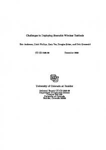 Challenges in Deploying Steerable Wireless ... - Semantic Scholar