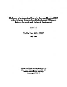 Challenges in Implementing Enterprise Resource Planning ... - MIT