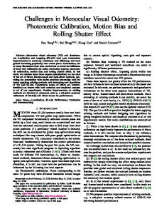 Challenges in Monocular Visual Odometry: Photometric Calibration ...