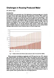 Challenges in Reusing Produced Water