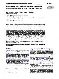 Changes in brain functional connectivity after chronic haloperidol in rats