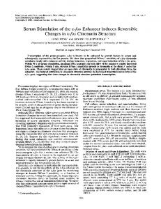 Changes in c-fos Chromatin Structure - Molecular and Cellular Biology