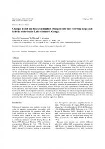 Changes in diet and food consumption of largemouth ... - Springer Link